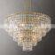 Hengzhi American Luxury Design Multiple Level Circle K9 Glass Light MARIGNAN TIERED ROUND CHANDELIER for Villa Lobby