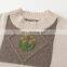 Factory Wholesale Custom Design Women's Winter Thick Pullover Knitted Crew Neck Cashmere Sweater Embroidery Plaid Casual
