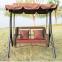 outdoor PE rattan hammock swing hanging chair with 2 seater with fabric cover