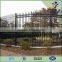 Black powder coated security fence / metal garden fencing