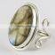 Blue Dreamer Bezel Setting Labradorite Ring, Gemstone Silver Jewellery, Indian Wholesale Silver Jewellery