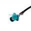 Water Blue FAKRA Plug to Water Blue FAKRA Plug Cable Using RG174
