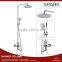 Popular chrome brass wall mounted bath shower set faucet