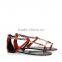 Ankle sandals women flat shoes fish bone silver chain flat sandals flat strap sandals