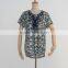 Latest bohemian ethinic printing blouse for middle aged women