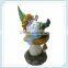 resin gnome solar garden lamp