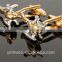 PRIMERO 2015 fashion jewelry aeroplane cufflinks Creative metal cufflinks Gold & silver plated aircraft cufflinks