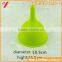 Promotion Oil Kitchen Flexible Mini Funnel , Silicone Funnel Oil Foldable