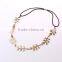 SW16532 Hot Selling Metal Elastic Hair Accessories Leaf Headband/