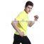 custom round collar short sleeve fluo yellow cycling tshirt