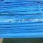 double blue high quality pe tarpaulin sheet trestle leno woven fabric high tensible strong striped hem 1 meter interval anti-uv