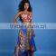 Hot Sale Fashion Sexy African Spaghetti Strap Dress, African Dashiki Print Maxi Dress