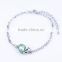 Lowest price plated silver heart shaped crystal ladies bracelet models