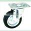 Swivel Castor/ Swivel Brake Castor/ Rigid Castor Fitted with Black Rubber Wheel, Metal Rim