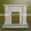 China alibaba promotional white travertine marble fireplace