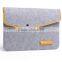 Polyester wholesale eco-friendly washable and button design felt material file pocket file bag Hand made felts double layer File