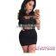 China Wholesale Black Lace Mesh Applique Bodycon Latest Women Sexy Nighty Dress