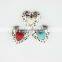 Custom Metal Snap Button Blue Heart Snap On Interchangeable Snap Jewelry