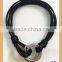 multi strands black genuine leather bracelets with different colors of copper closure for women
