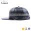 Custom embroidery leather cap black leather caps