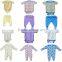 Cheap wholsale cotton fabric type baby clothes bodysuit set