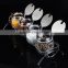 Stainless Steel Condiment Holders Glass Spice Shaker Jar With Spoon