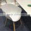 New Design Dining Room Furniture Plastic Chairs with Wooden Legs