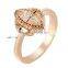 Romantic Retro Style Ellipse Shaped Platinum Plated Women Wedding Ring