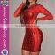 2016 Sexy Shiny design Long Sleeve One-piece Clubwear