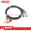 1.8m 3 RCA to 3 RCA male to male audio and video AV cable
