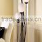 1024-25 Exquisite Modern elegance is abloom Black Metal and White Glass Tulip 4 Light Floor Lamp