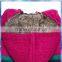 girls flower embroidery hooded sweater/children poncho/custom knitted sweaters