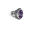 Amethyst Oval Cabochon 925 Sterling Silver Rings
