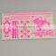 Custom neon pink color body tattoos sticker waterproof florescent temporary body tattoos long lasting jewelry body tattoo