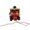 Colourful wooden toy forklift