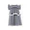 Latest design wholesale fashionable stripe dress little baby girls dress cotton baby girls dress