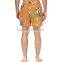 Cutom bottoms out printed 100% polyester swim shorts for men