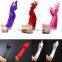 Long Black Satin Gloves For Women