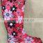 elegant lovely ladies wellington rubber rain boots with flower printing