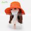 Ladies fashion mesh fabric bucket hat, outdoor sun hat for girl