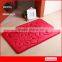 fashion flowers shaped Plain color memory foam door mat bathroom carpet