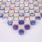 ZTCLJ JY-G-95 Decorative Beige Ceramic Mosaic Mix Iridescent Green Crystal Glass Mosaic Cheap Floor Tiles