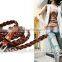 hotsale high quality PU braided leather belts for ladies