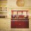 Rose red lacquer kitchen cabinet simple designs