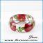 Red Rose Flowers Resin Bracelet /Dired flower resin bangle