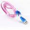 2015New Design christmas gift Fashionable Colorful Micro IOS 8 Led Light Usb Cable for all Smart Phone
