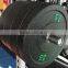 Professional olympic barbell weight lifting rubber bumper plate