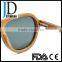 Hot Sell Polarized Natural Wood Framed Flat Top Sunglasses