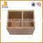 wooden holder with two spaces