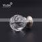 1 1/6 inch clear brass base brushed nickel crystal knobs